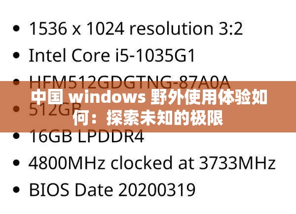 中国 windows 野外使用体验如何：探索未知的极限