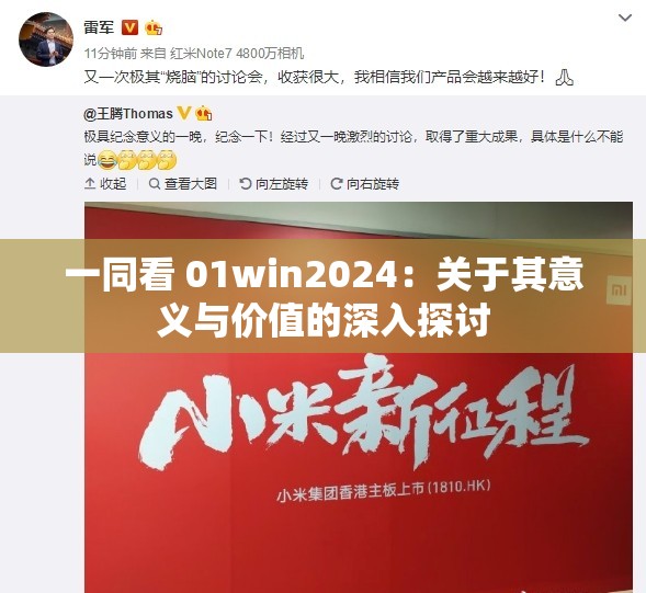 一同看 01win2024：关于其意义与价值的深入探讨