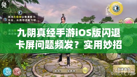 九阴真经手游iOS版闪退卡屏问题频发？实用妙招助你轻松告别游戏烦恼！