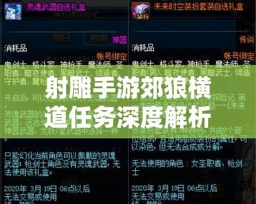 射雕手游郊狼横道任务深度解析，挑战与智慧并存的全方位攻略