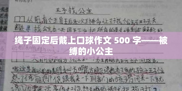 绳子固定后戴上口球作文 500 字——被缚的小公主