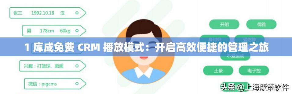 1 库成免费 CRM 播放模式：开启高效便捷的管理之旅