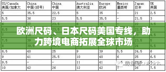 欧洲尺码、日本尺码美国专线，助力跨境电商拓展全球市场