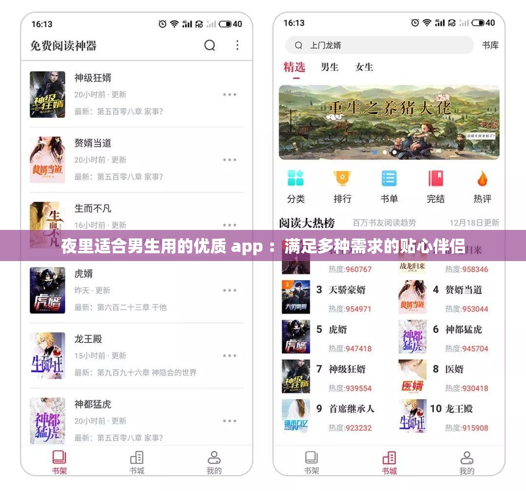 夜里适合男生用的优质 app ：满足多种需求的贴心伴侣