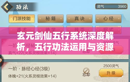 玄元剑仙五行系统深度解析，五行功法运用与资源管理策略的重要性