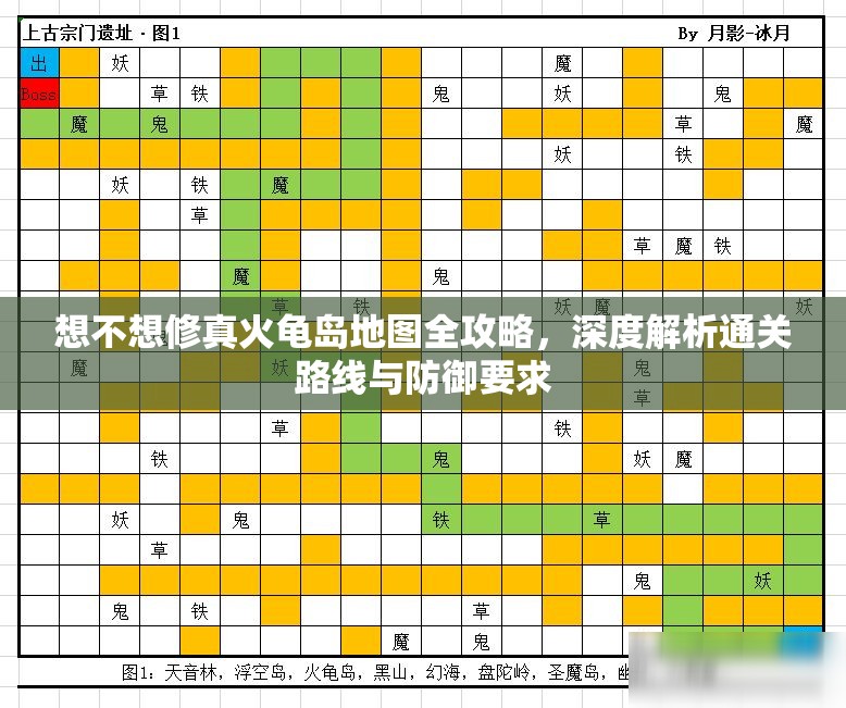 想不想修真火龟岛地图全攻略，深度解析通关路线与防御要求