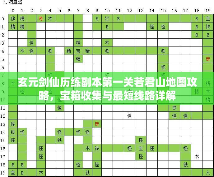 玄元剑仙历练副本第一关若君山地图攻略，宝箱收集与最短线路详解