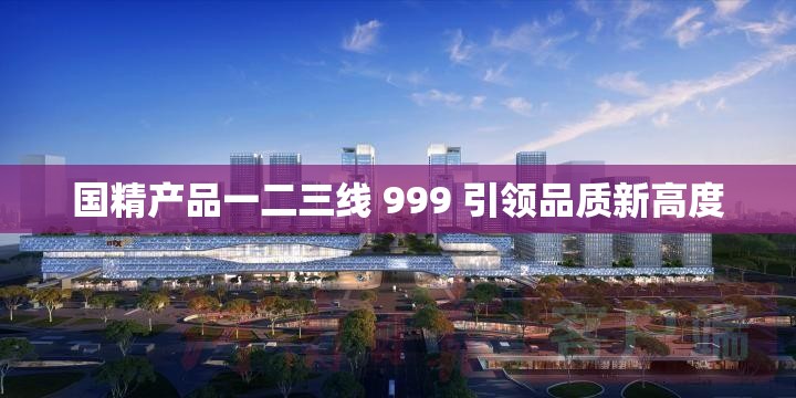 国精产品一二三线 999 引领品质新高度