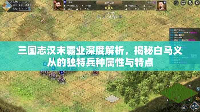 三国志汉末霸业深度解析，揭秘白马义从的独特兵种属性与特点