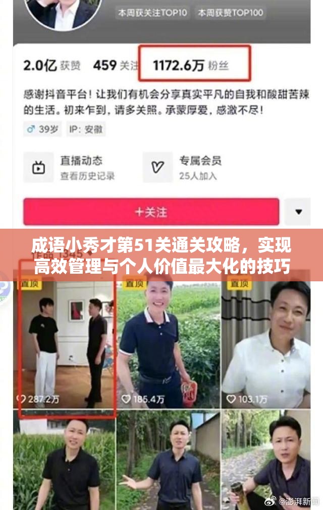 成语小秀才第51关通关攻略，实现高效管理与个人价值最大化的技巧