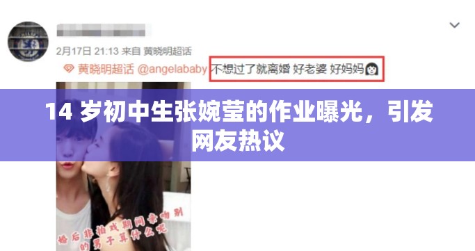 14 岁初中生张婉莹的作业曝光，引发网友热议