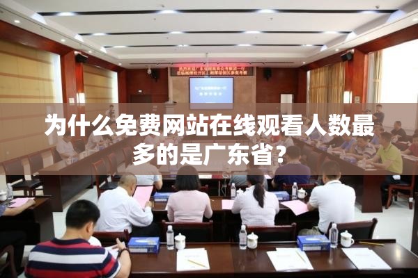 为什么免费网站在线观看人数最多的是广东省？